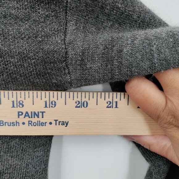 Calla Effortless Knit Mock Neck High Low Hem Slim Fit Sweater Large Women Black - Picture 7 of 9